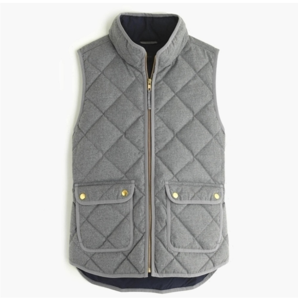 J. Crew Heather Gray Quilted Vest